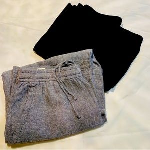 Lot of Women’s Old Navy Drawstring Wide Leg Pants Black Grey Gray Size Medium